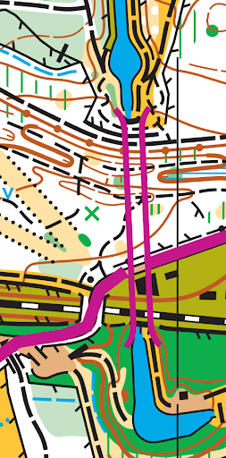Map extract - showing crossing symbol used for tunnel ?? Mapextract null  ?? null