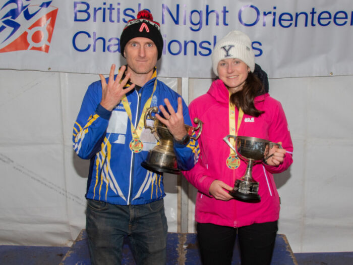 Graham Gristwood celebrates his ninth British Night Championship win