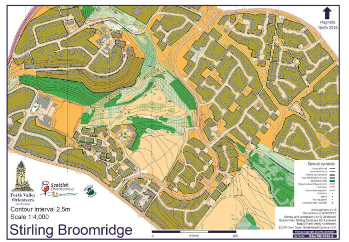 Stirling Broomridge & Balquidderock Map - Forth Valley Orienteers